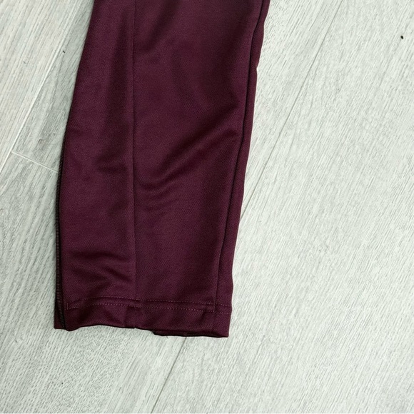 Adidas Maroon XS Workout Pants with flare and zippers on ankles - Picture 3 of 10